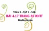 Bài 4.17 trang 80 Toán 9 tập 1 Kết nối tri thức